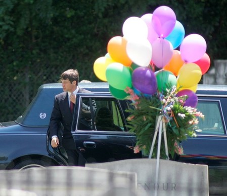 Burke Ramsey arrives for the burial service of his mother Patsy Ramsey in Marietta.