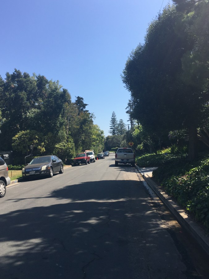 Looking down Rockingham - OJ house on left