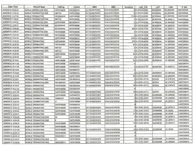 cell phone pings June 16, 2008