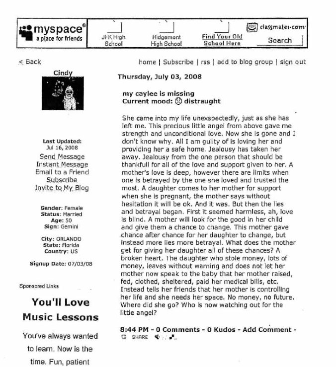 cindy-anthony-myspace