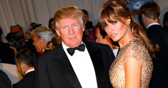 Real estate magnate and television personality Trump and his wife Melania stand on red carpet at Metropolitan Museum of Art Costume Institute Benefit in New York